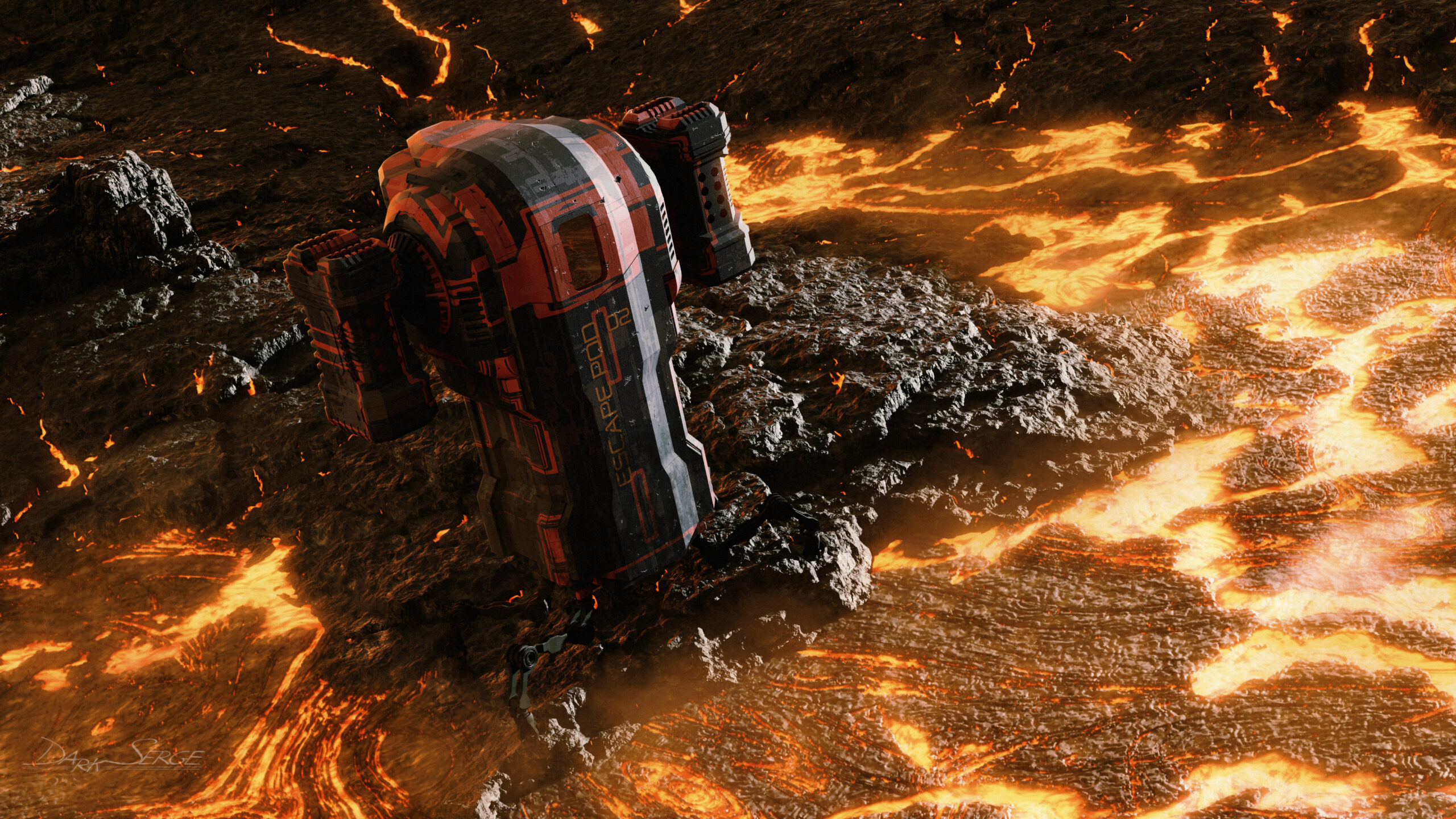 Escape pod on a lava planet - 1