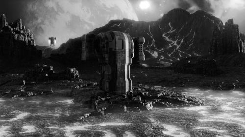 DArkSerge-Escape_pod_on_a_lava_planet-A-06b _BW